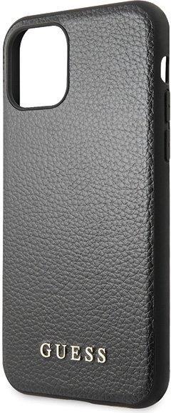 Луксозен Кожен Калъф за iPhone 11 Pro, Guess Leather Case, Черен (4)