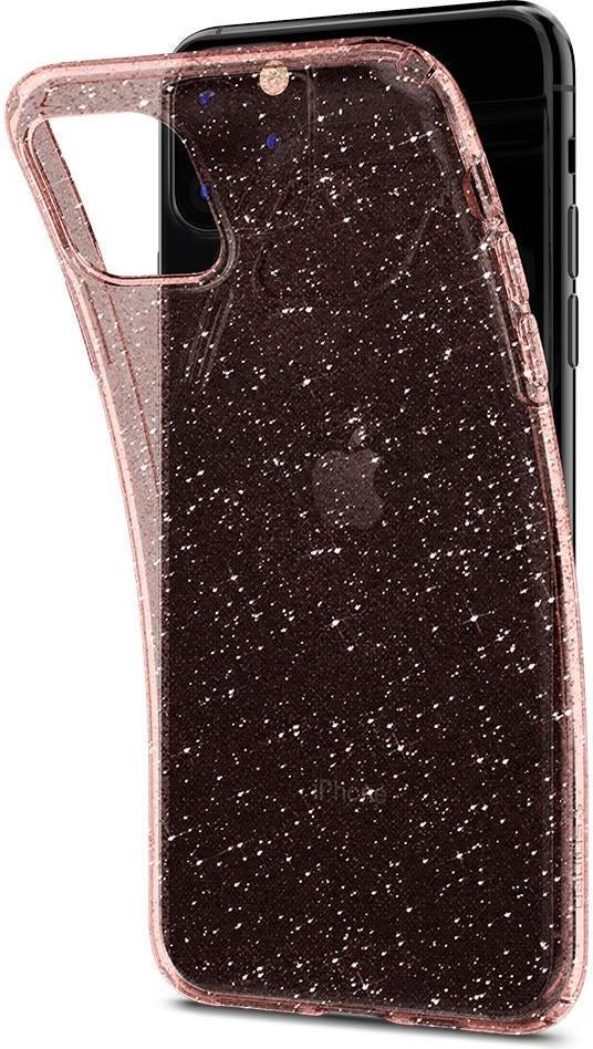 Противоударен Блестящ Калъф за iPhone 11 Pro, Spigen Liquid Crystal Glitter Quartz Case, Розов (5)