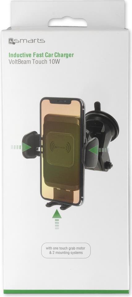 Стойка за Кола с Бързо Безжично Зареждане, 4Smarts Holder Touch 2 10w, Черен (9)