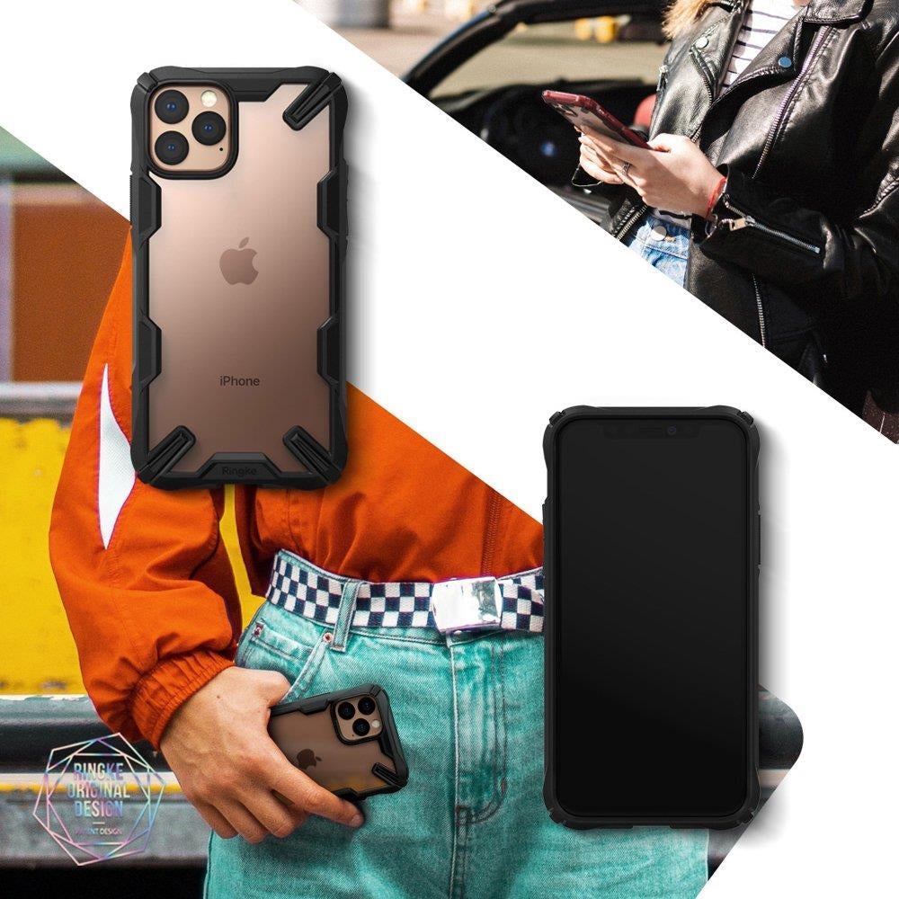 Противоударен Хибриден Калъф за iPhone 11 Pro, Ringke Fusion X Case, Черен (6)