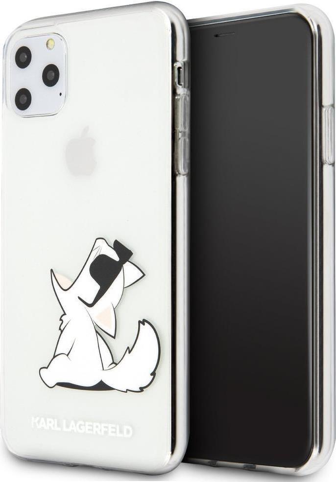 Луксозен Калъф за iPhone 11 Pro Max, Karl Lagerfeld Choupette Fun Case, Прозрачен