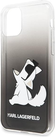 Луксозен Калъф за iPhone 11 Pro Max, Karl Lagerfeld Choupette Fun Case, Черен (3)