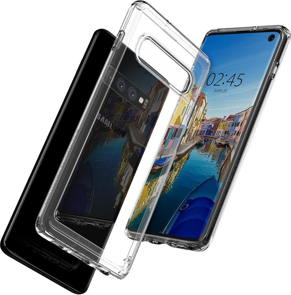 Противоударен Хибриден Калъф за Samsung S10 Plus, Spigen Ultra Hybrid Case, Прозрачен (2)
