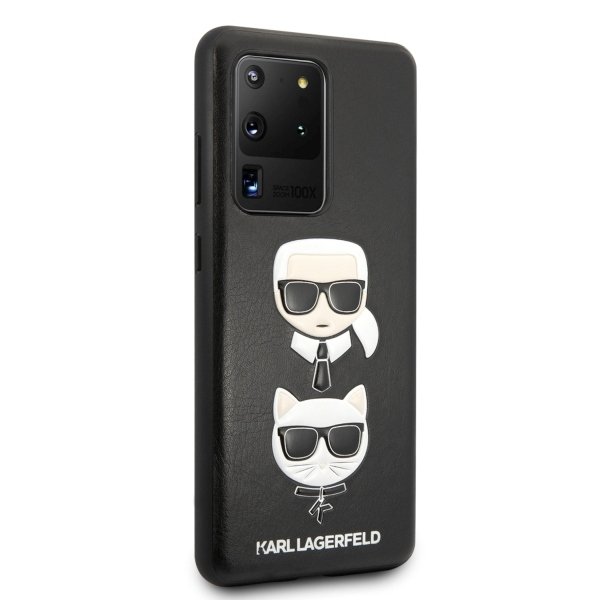 Луксозен Калъф за Samsung S20 Ultra, Karl Lagerfeld Karl & Choupette Case, Черен (2)