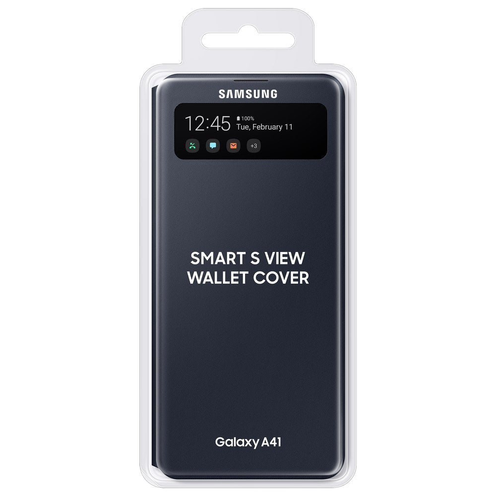 Оригинален Активен Калъф за Samsung A41 S-View Book Case EF-EA415PBE, Черен (4)