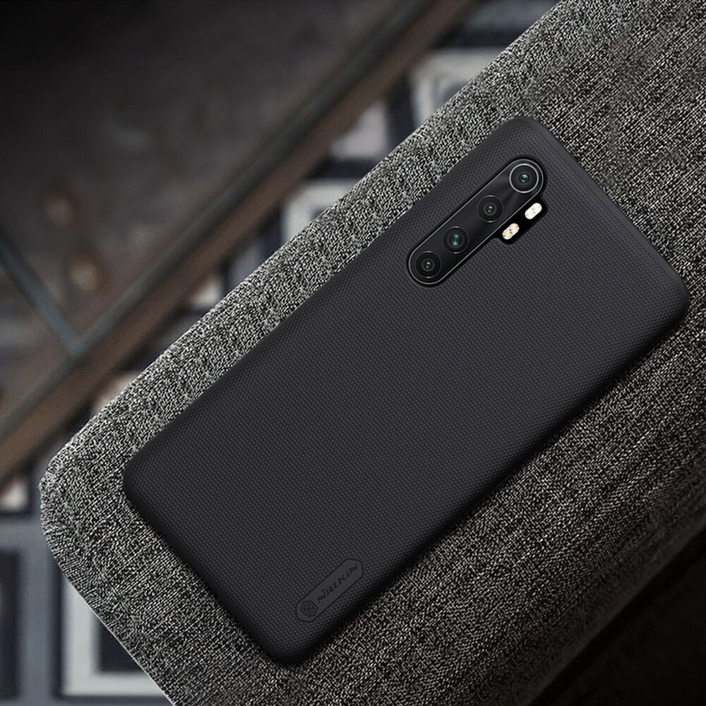 Калъф с Поставка за Xiaomi Mi Note 10 Lite, Nillkin Super Frosted Case, Черен (6)
