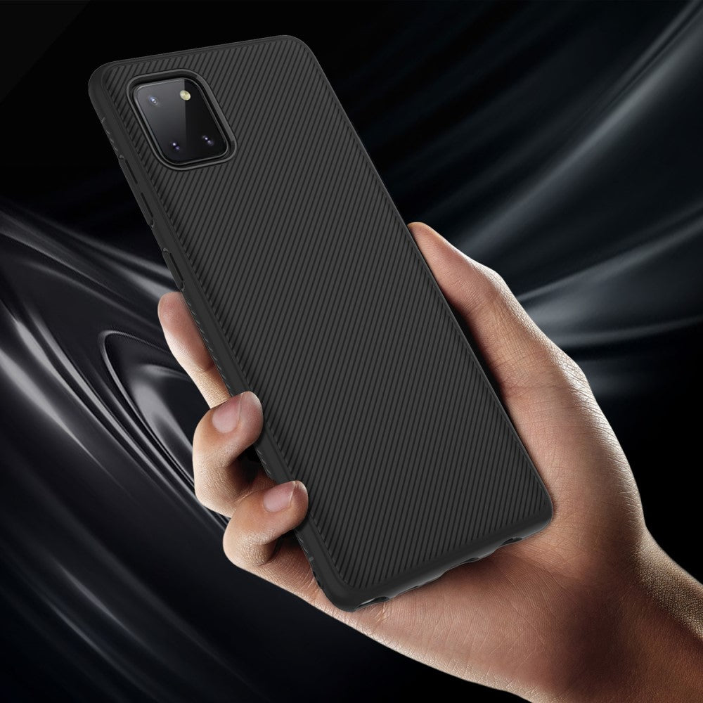 Силиконов Калъф за Samsung Note 10 Lite, Twill Case, Черен (3)