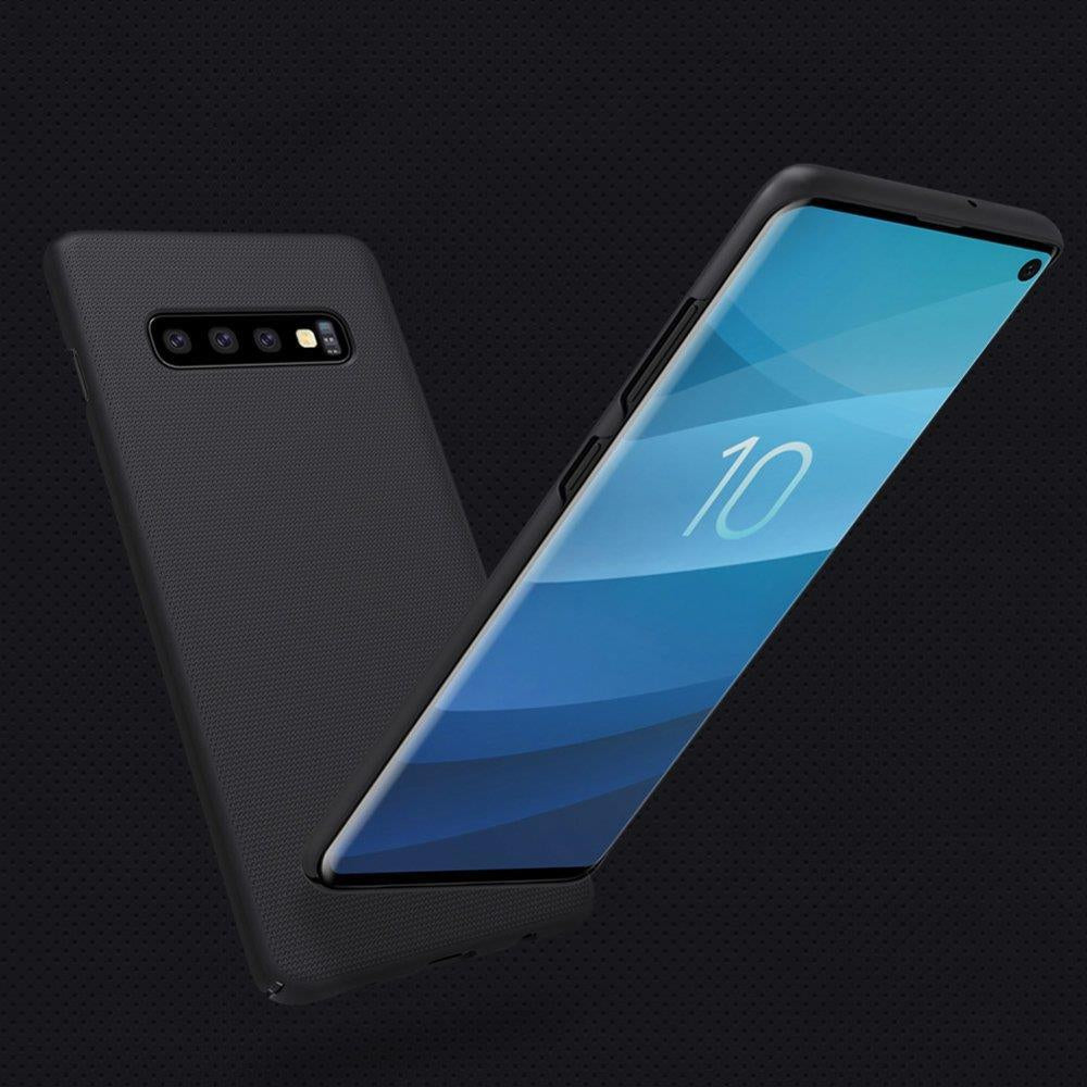 Калъф с Поставка за Samsung S10 Plus, Nillkin Super Frosted Case, Черен (2)