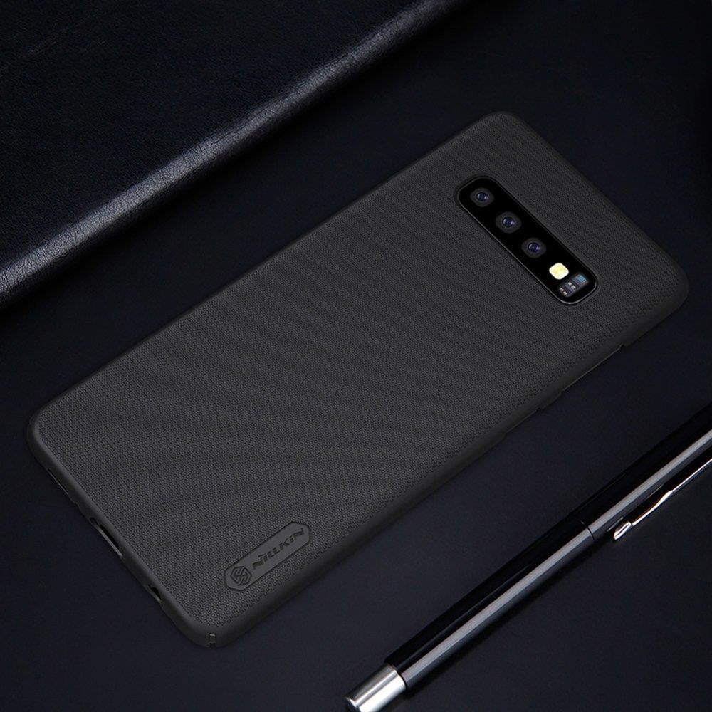 Калъф с Поставка за Samsung S10 Plus, Nillkin Super Frosted Case, Черен (6)
