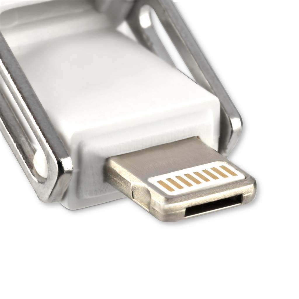 Универсален Кабел (къс), 4Smarts 3in1 Keyring 5 cm, Черен (4)