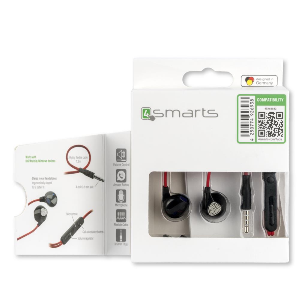 Слушалки, 4Smarts Handsfree Melody, Червен (2)