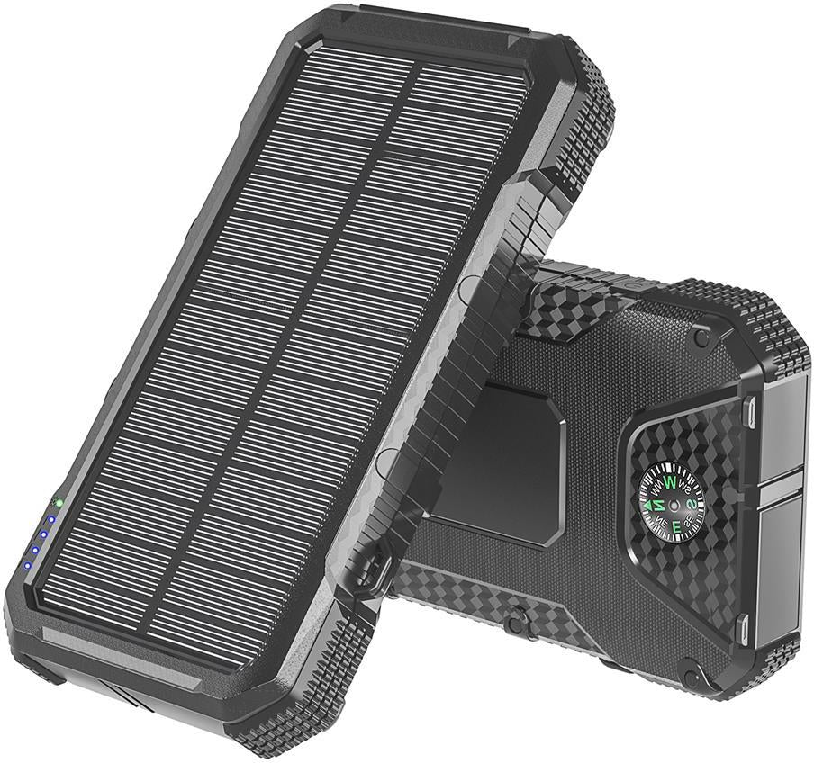 Соларна Външна Батерия, 4Smarts Power Bank TitanPack Slim 20000 mAh, Черен (2)