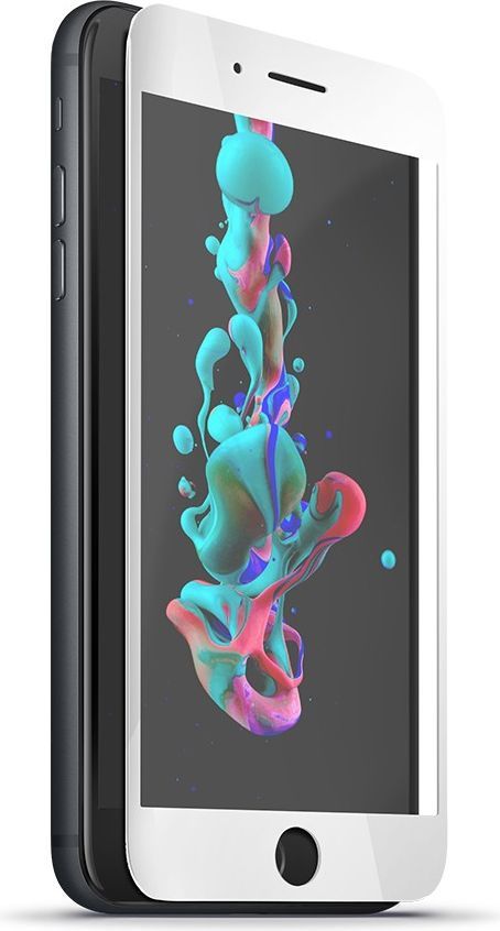 Извит Стъклен Протектор за iPhone SE 2022/2020 8/7, Forever 5D Clear WF Glass, Прозрачен (3)