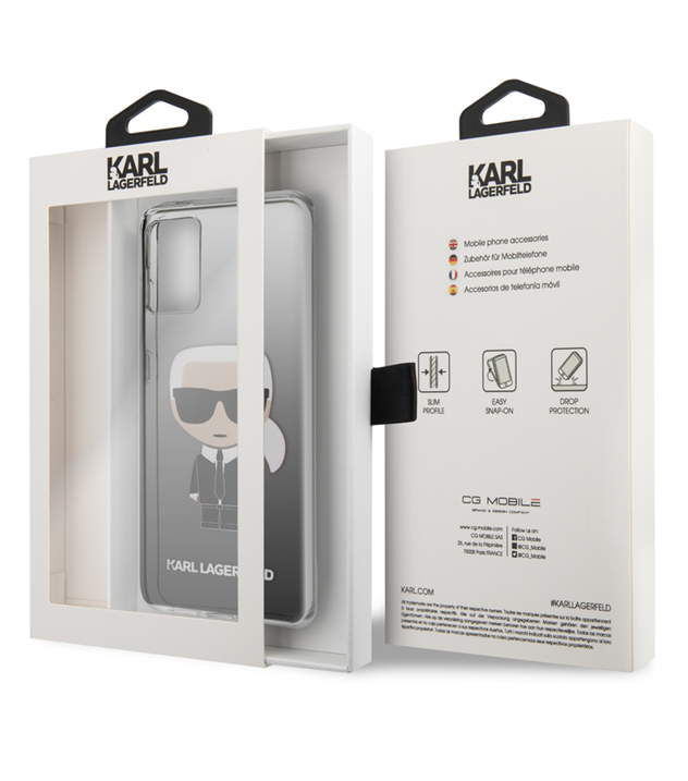 Луксозен Калъф за Samsung S20 Plus, Karl Lagerfeld Gradient Iconik Case, Черен (7)