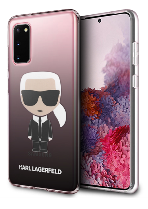 Луксозен Калъф за Samsung S20, Karl Lagerfeld Gradient Iconik Case, Черен