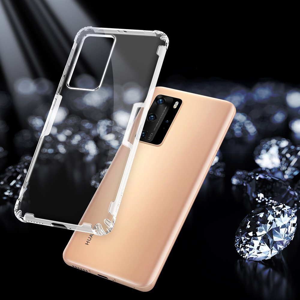Противоударен Силиконов Калъф за Huawei P40 Pro, Nillkin Shockproof Case, Прозрачен (2)