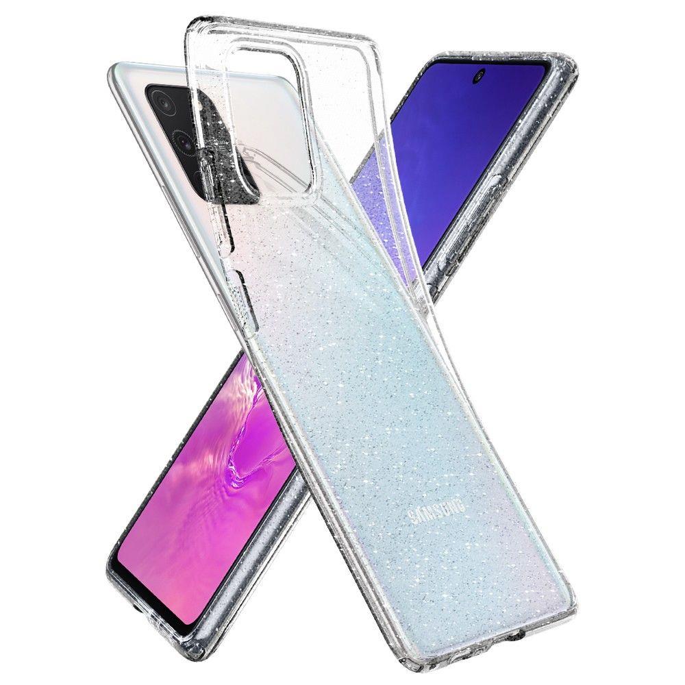 Противоударен Блестящ Калъф за Samsung S10 Lite, Spigen Liquid Crystal Glitter Quartz Case, Прозрачен (2)