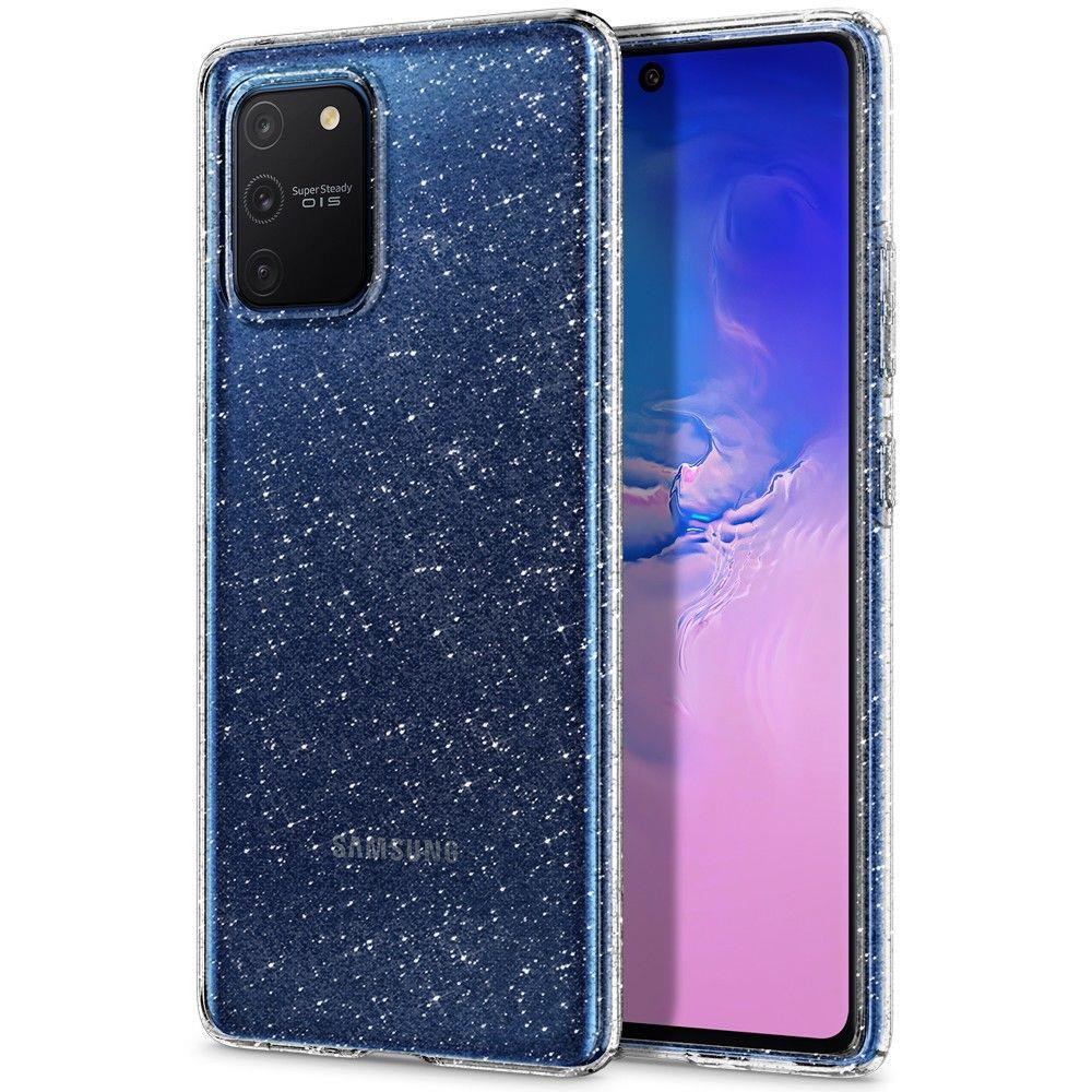 Противоударен Блестящ Калъф за Samsung S10 Lite, Spigen Liquid Crystal Glitter Quartz Case, Прозрачен (3)
