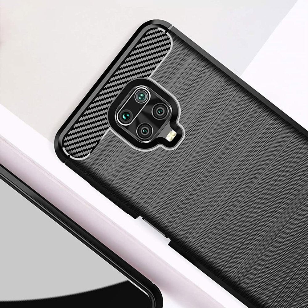 Противоударен Силиконов Калъф за Xiaomi Redmi Note 9 Pro/9S, Forcell Carbon Case, Черен (3)