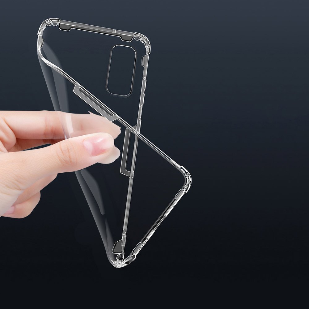 Противоударен Силиконов Калъф за Samsung S20, Nillkin Shockproof Case, Прозрачен (9)