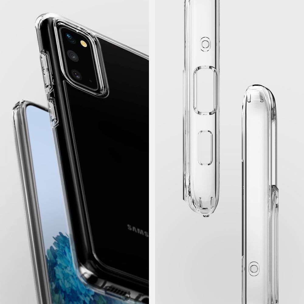 Противоударен Хибриден Калъф за Samsung S20, Spigen Ultra Hybrid Case, Прозрачен (6)