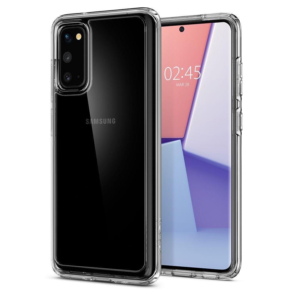 Противоударен Хибриден Калъф за Samsung S20, Spigen Ultra Hybrid Case, Прозрачен (2)