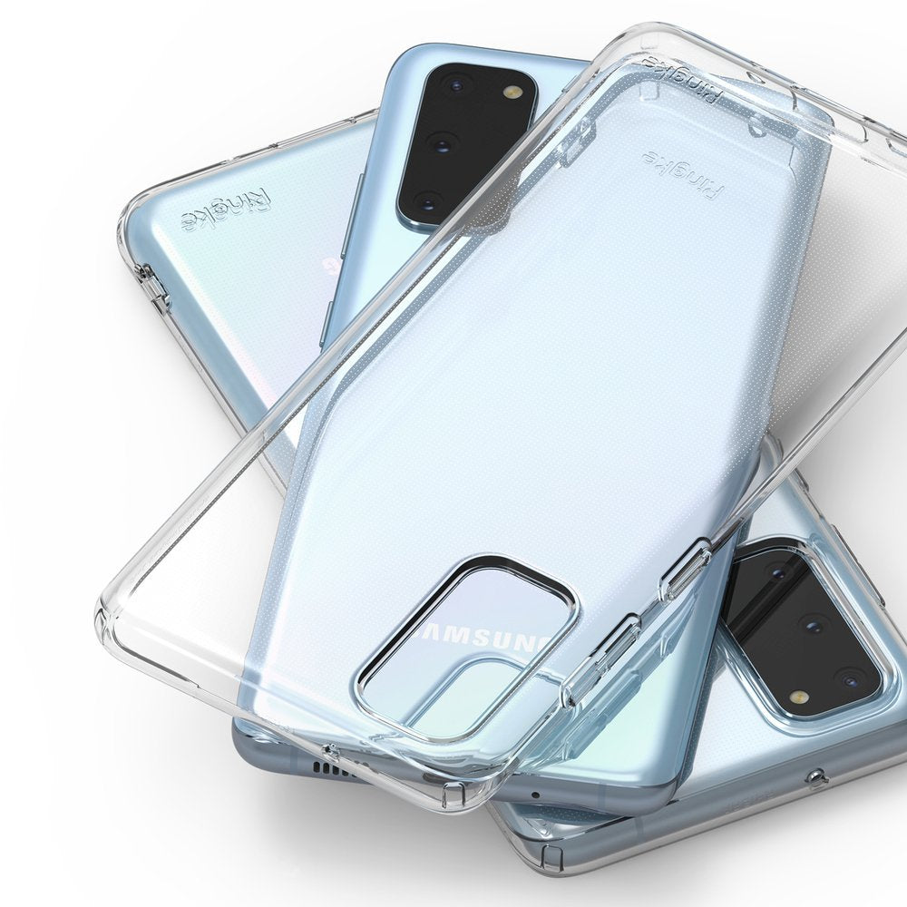 Противоударен Силиконов Калъф за Samsung S20, Ringke Air S Case, Прозрачен (3)