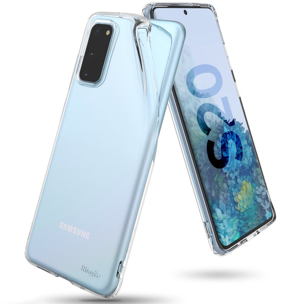 Противоударен Силиконов Калъф за Samsung S20, Ringke Air S Case, Прозрачен