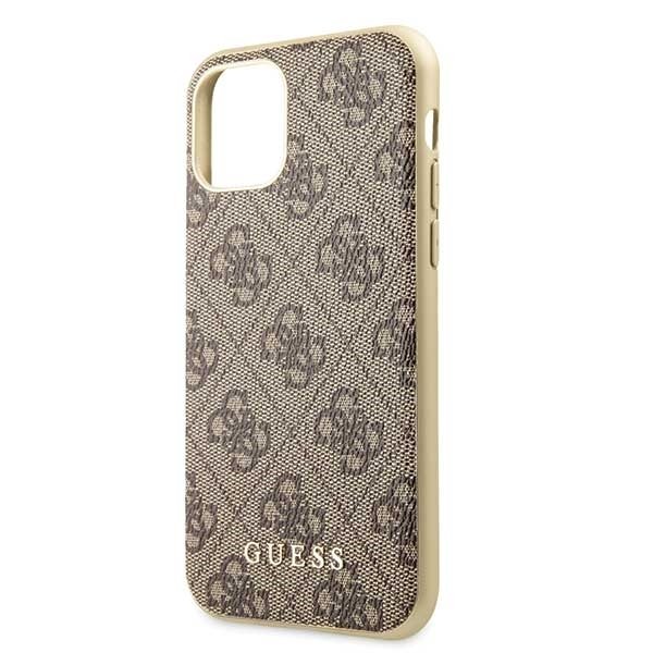 Луксозен Кожен Калъф за iPhone 11 Pro, Guess Charms Case, Кафяв (3)