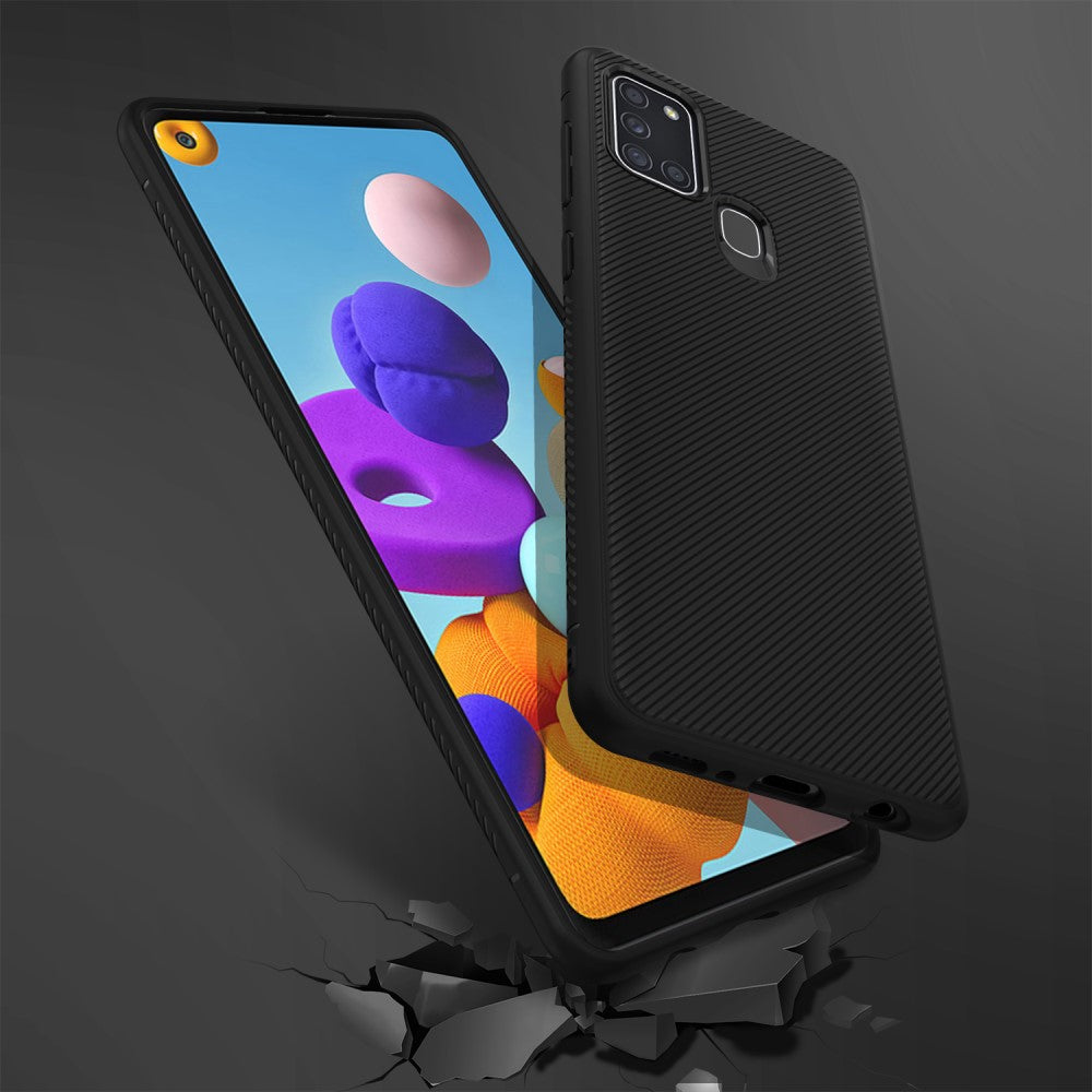 Силиконов Калъф за Samsung A21S, Twill Case, Черен (4)