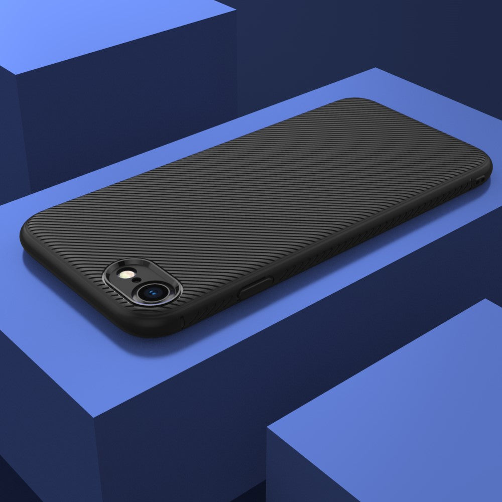 Силиконов Калъф за iPhone SE 2022/2020 8/7, Twill Case, Черен (3)