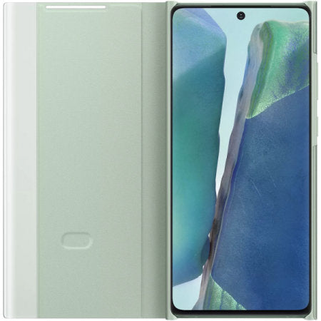 Оригинален Активен Калъф за Samsung Note 20 Clear View Cover Book Case Ef-Zn980cme, Зелен (3)