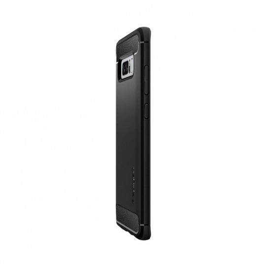 Противоударен Силиконов Калъф за Samsung Note 8, Spigen Rugged Armor Case, Черен (4)