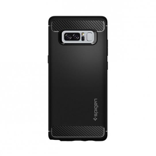Противоударен Силиконов Калъф за Samsung Note 8, Spigen Rugged Armor Case, Черен (2)
