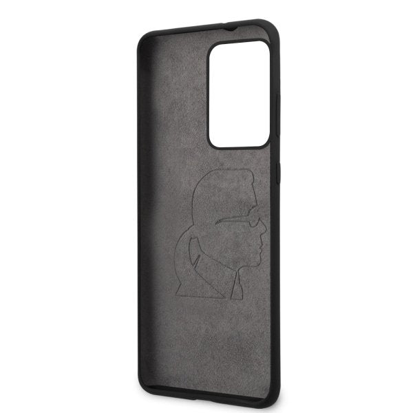 Луксозен Калъф за Samsung S20 Ultra, Karl Lagerfeld Silicone Iconic Case, Черен (5)