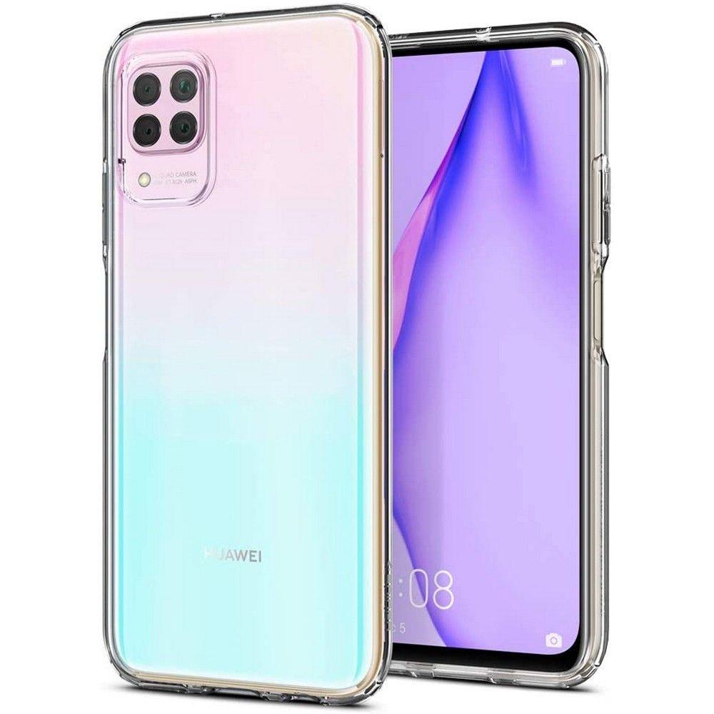 Противоударен Силиконов Калъф за Huawei P40 Lite, Spigen Liquid Crystal Case, Прозрачен (2)