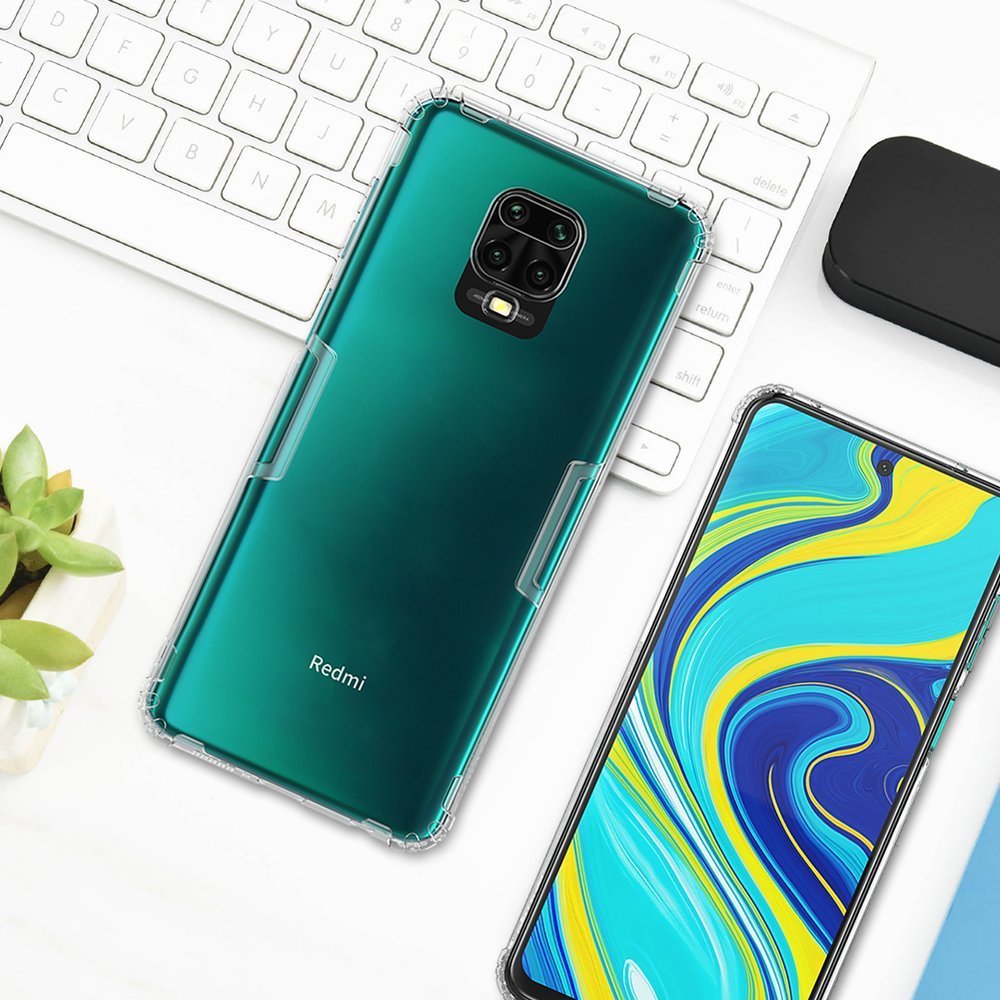 Противоударен Силиконов Калъф за Xiaomi Redmi Note 9 Pro/9S, Nillkin Shockproof Case, Прозрачен