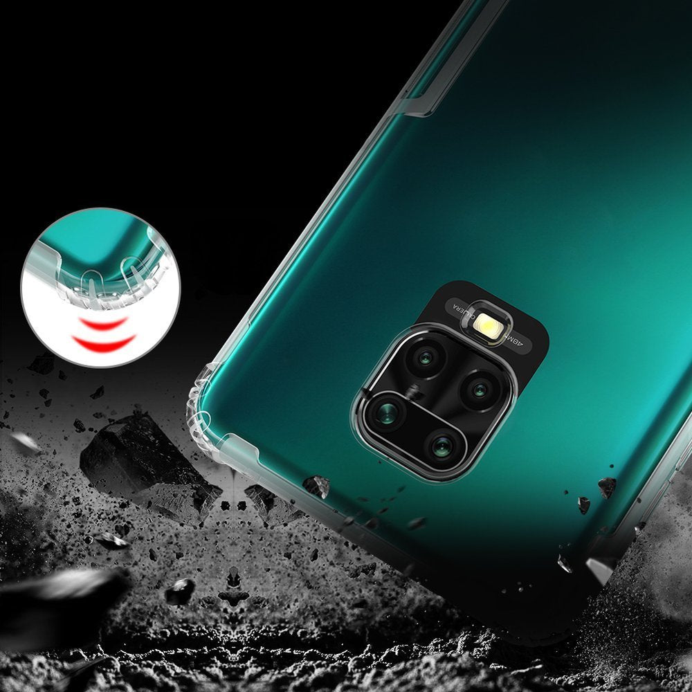 Противоударен Силиконов Калъф за Xiaomi Redmi Note 9 Pro/9S, Nillkin Shockproof Case, Прозрачен (4)