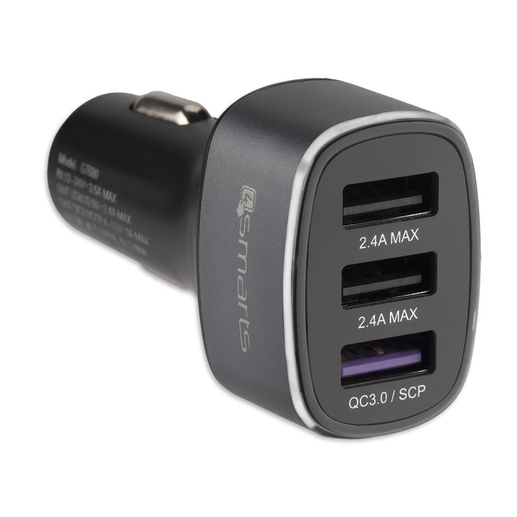 Бързо Зарядно за Кола, 4Smarts 12v Voltroad 7P+ Fast/Super Charger/PD 42w, Сив (2)