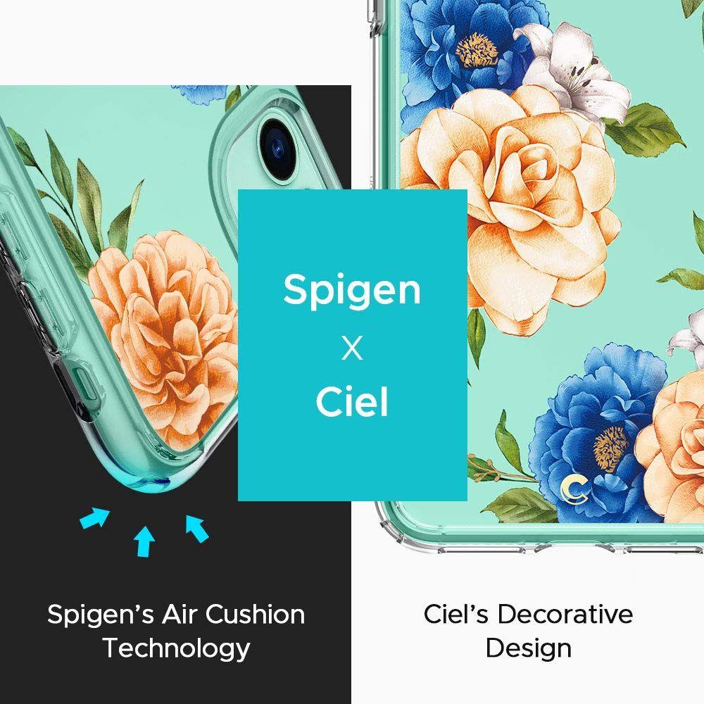 Калъф с Цветя за iPhone 11, Spigen Ciel Floral Case, Син (4)