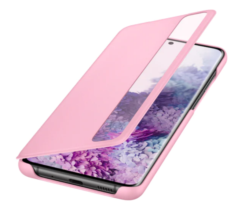Оригинален Активен Калъф за Samsung S20 Plus Clear View Cover Book Case EF-ZG985CPEGEU, Розов (2)