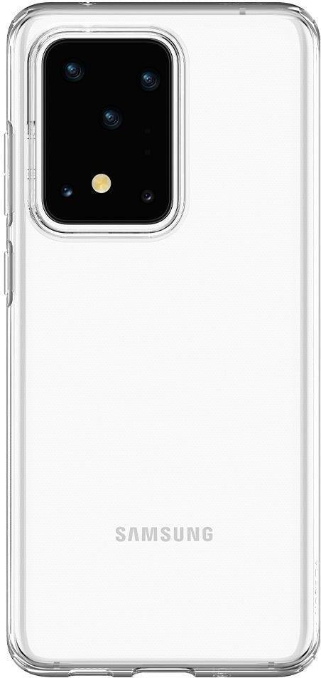 Противоударен Силиконов Калъф за Samsung S20 Ultra, Spigen Liquid Crystal Case, Прозрачен (5)