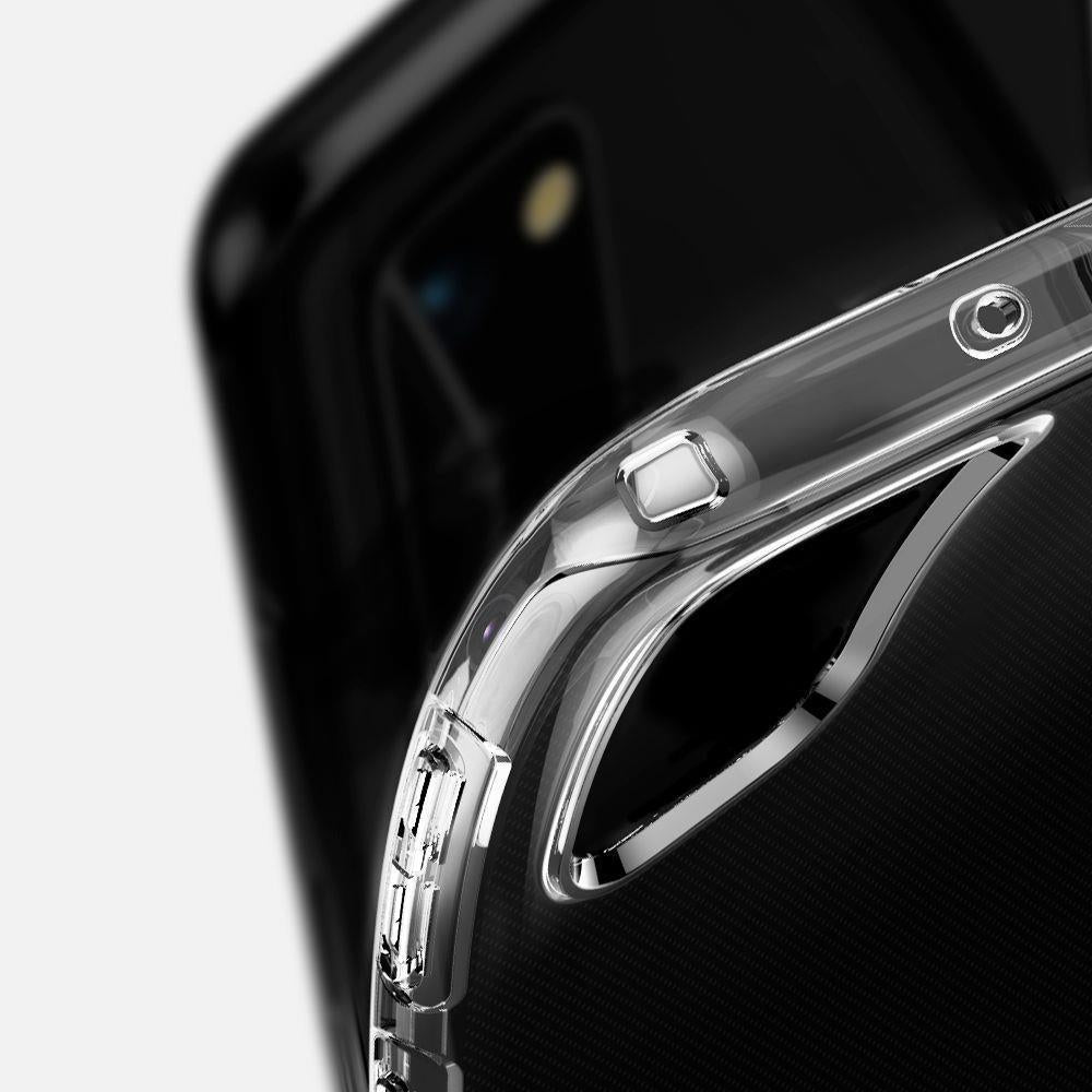 Противоударен Силиконов Калъф за Samsung S20, Spigen Liquid Crystal Case, Прозрачен (7)