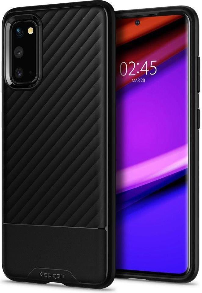 Противоударен Силиконов Калъф за Samsung S20, Spigen Core Armor Case, Черен