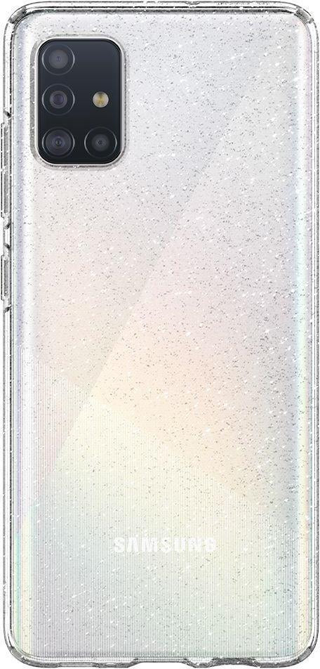Противоударен Блестящ Калъф за Samsung A51, Spigen Liquid Crystal Glitter Quartz Case, Прозрачен (7)