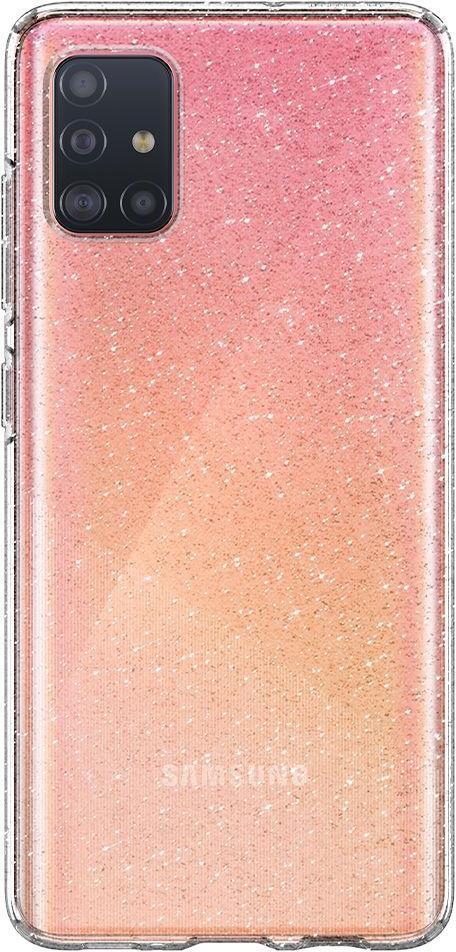 Противоударен Блестящ Калъф за Samsung A51, Spigen Liquid Crystal Glitter Quartz Case, Прозрачен (5)