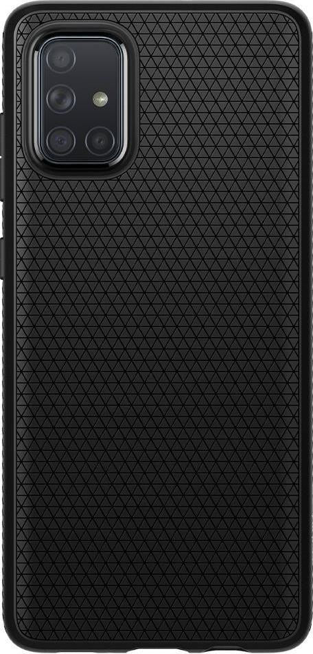 Противоударен Силиконов Калъф за Samsung A51, Spigen Liquid Air Case, Черен (5)