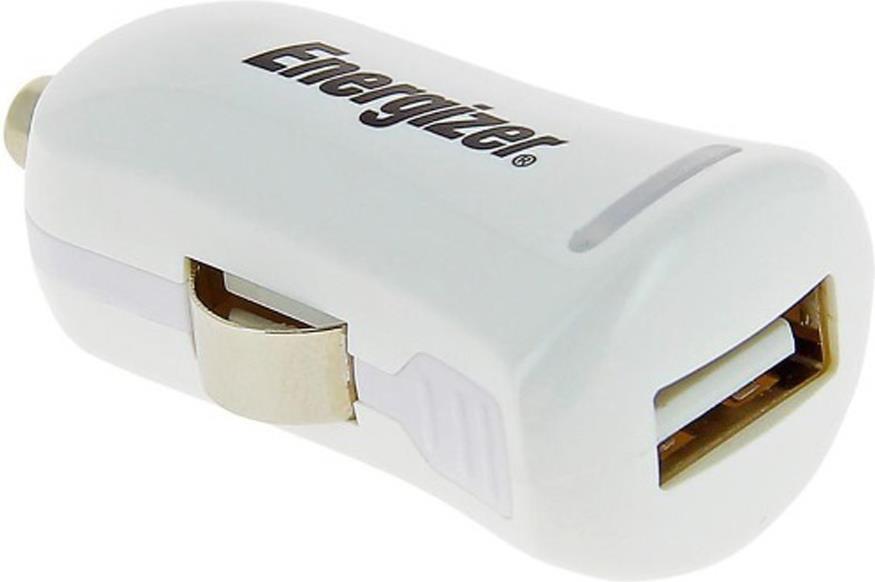 Зарядно за iPhone за Кола, Energizer 12V Charger & Cable Lightning 1m, Бял (3)