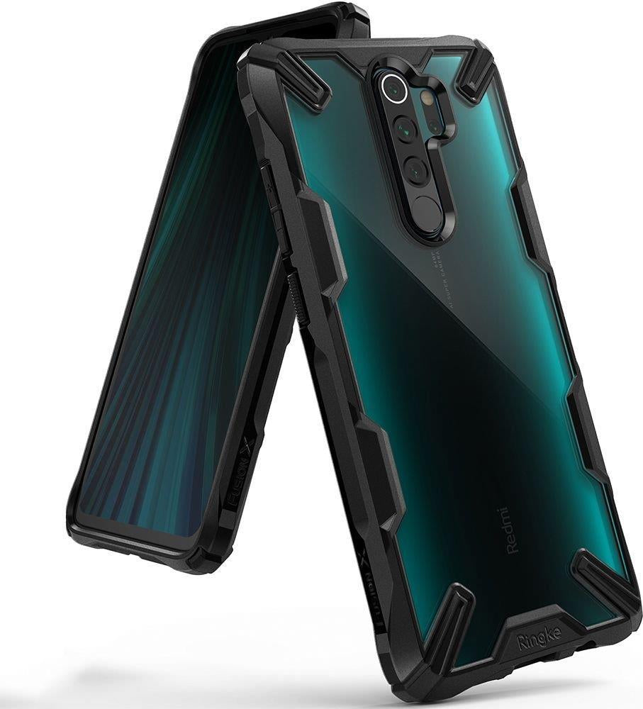 Противоударен Хибриден Калъф за Xiaomi Redmi Note 8 Pro, Ringke Fusion X Case, Черен
