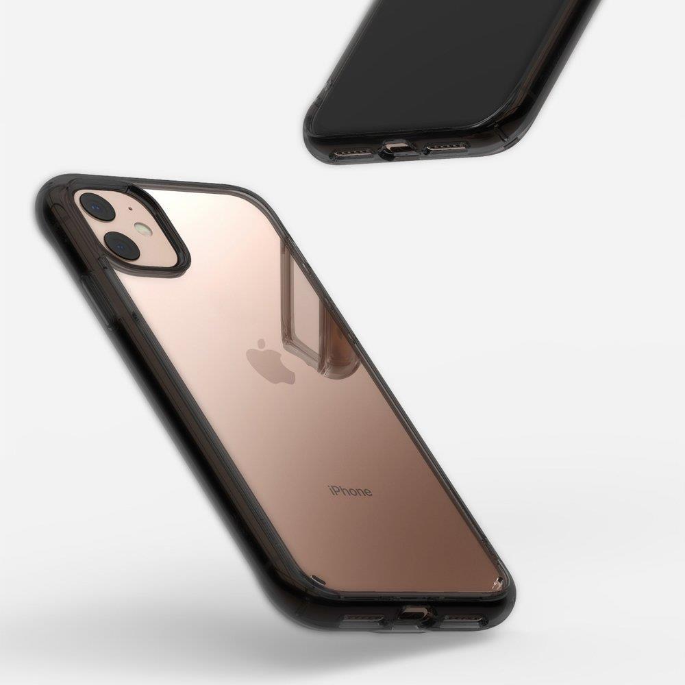 Противоударен Хибриден Калъф за iPhone 11, Ringke Fusion Case, Сив (4)